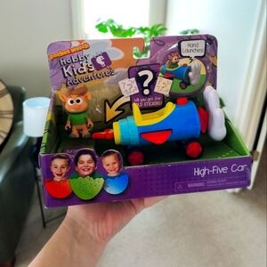 Colorful Action Figure Playset with Vehicle and Characters